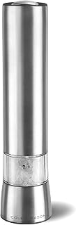 Cole & Mason Hampstead Electronic Salt Mill - Electric Salt Grinder Set - Adjustable Electric Spice Grinder - Kitchen Tool & Gadget - Hand Wash - Stainless Steel