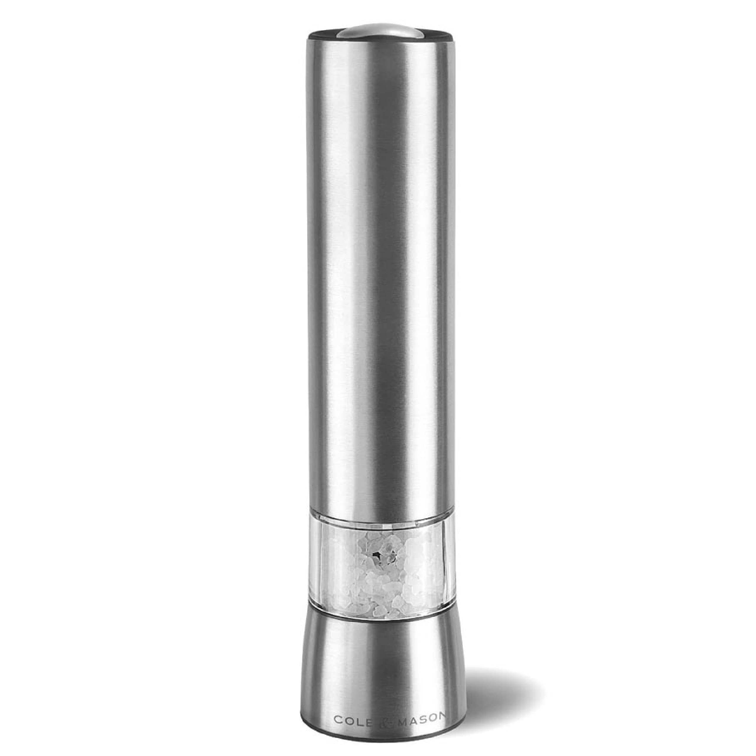 Cole & Mason Hampstead Electronic Salt Mill - Electric Salt Grinder Set - Adjust