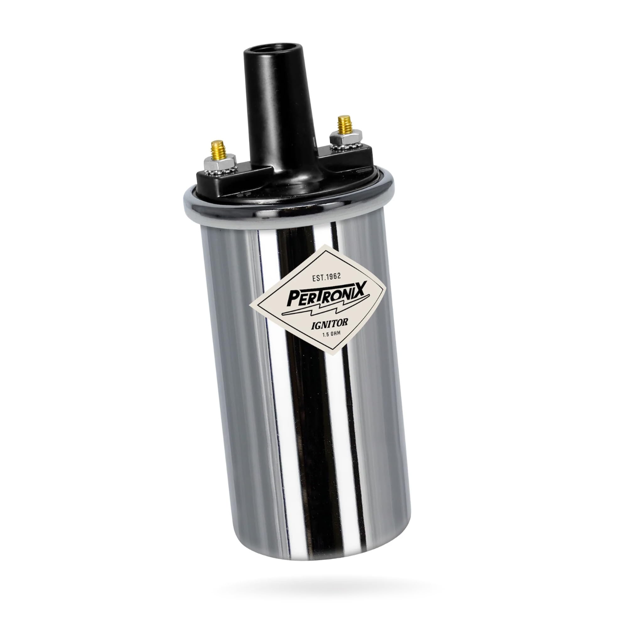 PerTronix Flame-Thrower Ignition Coil 40,000 Volt, Chrome - 40001 | 12V High Out