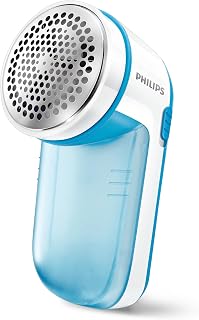 Philips Fabric Shaver, Removes Pills and Lint, Large Blade Surface, Blue | Removes Pills Fast – depiller for all garments, cleaning brush and batteries included, blue (GC026/00)
