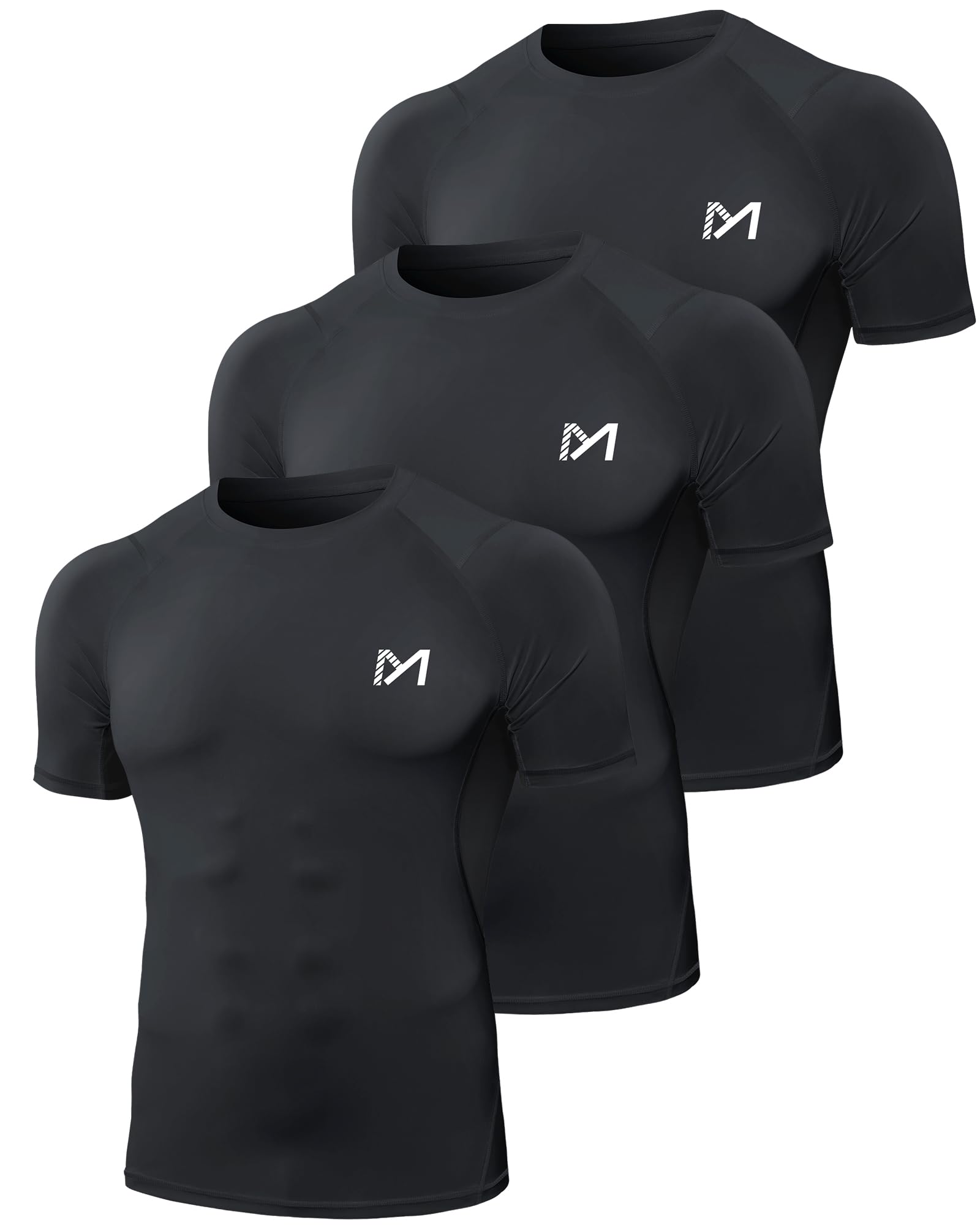 MEETYOO Compression Shirt Men's Running Shirt Short Sleeve Functional Shirt Brea