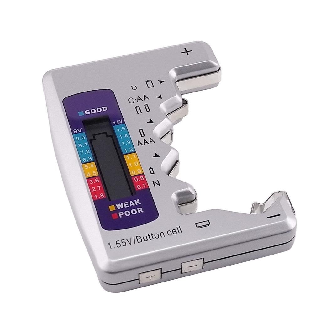 Battery Tester Checker, Seven Type Universal Battery Checker for C AA AAA D N 9V