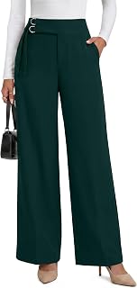 ANRABESS Womens Buckle Dress Pants with Pockets