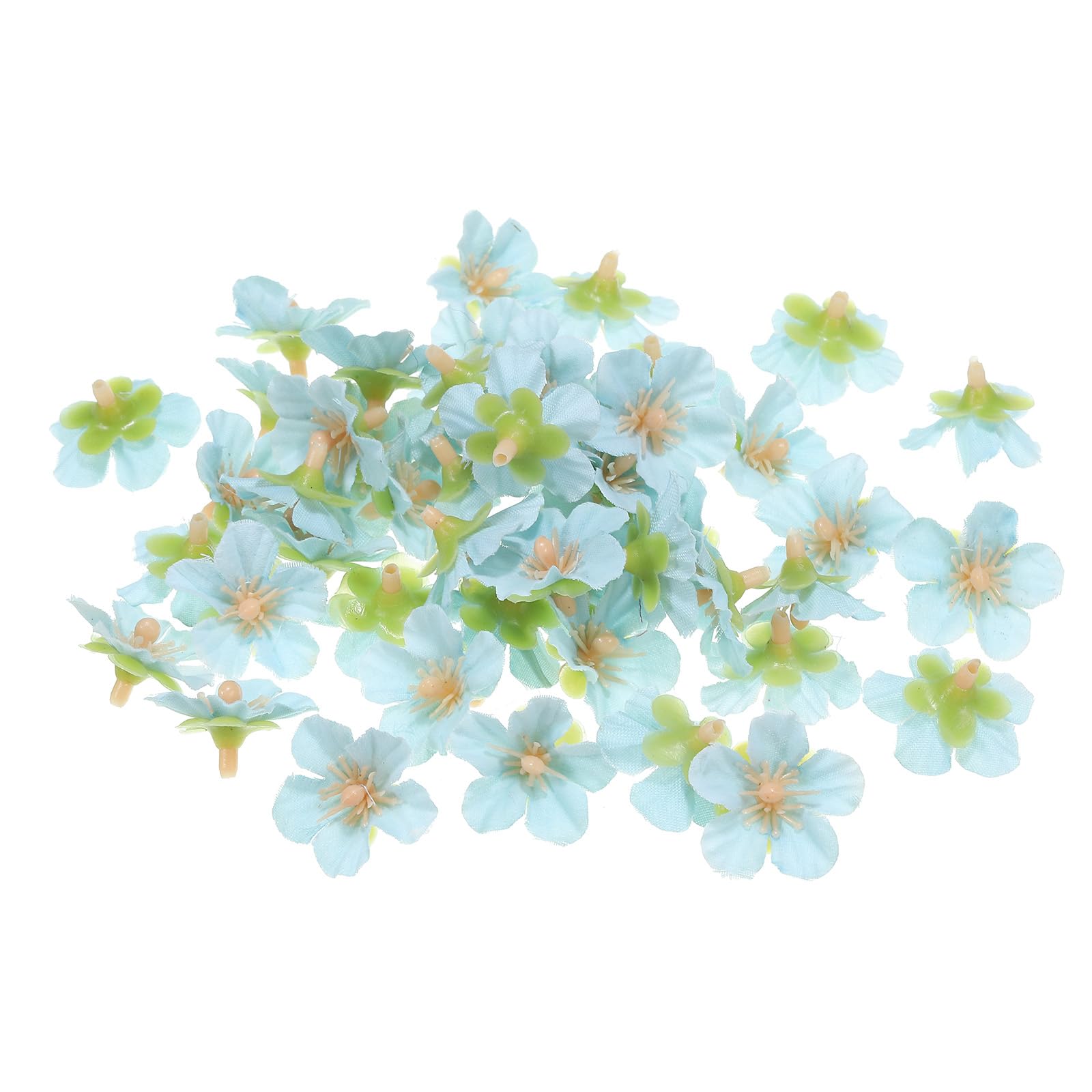 50pcs Artificial Cherry Blossom Heads 1 Inch Silk Flower Heads for Wedding Flora