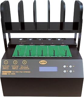 Systor 1 to 4 M.2 SATA & M.2 NVMe Duplicator - 18GB/Min - SYSNVME-YL03PRO04 | Standalone Cloner/Copier & Eraser/Sanitizer for Multiple PCIe M2, 2.5 & 3.5 Inch HDD Hard Disk & SSD Solid State Drives