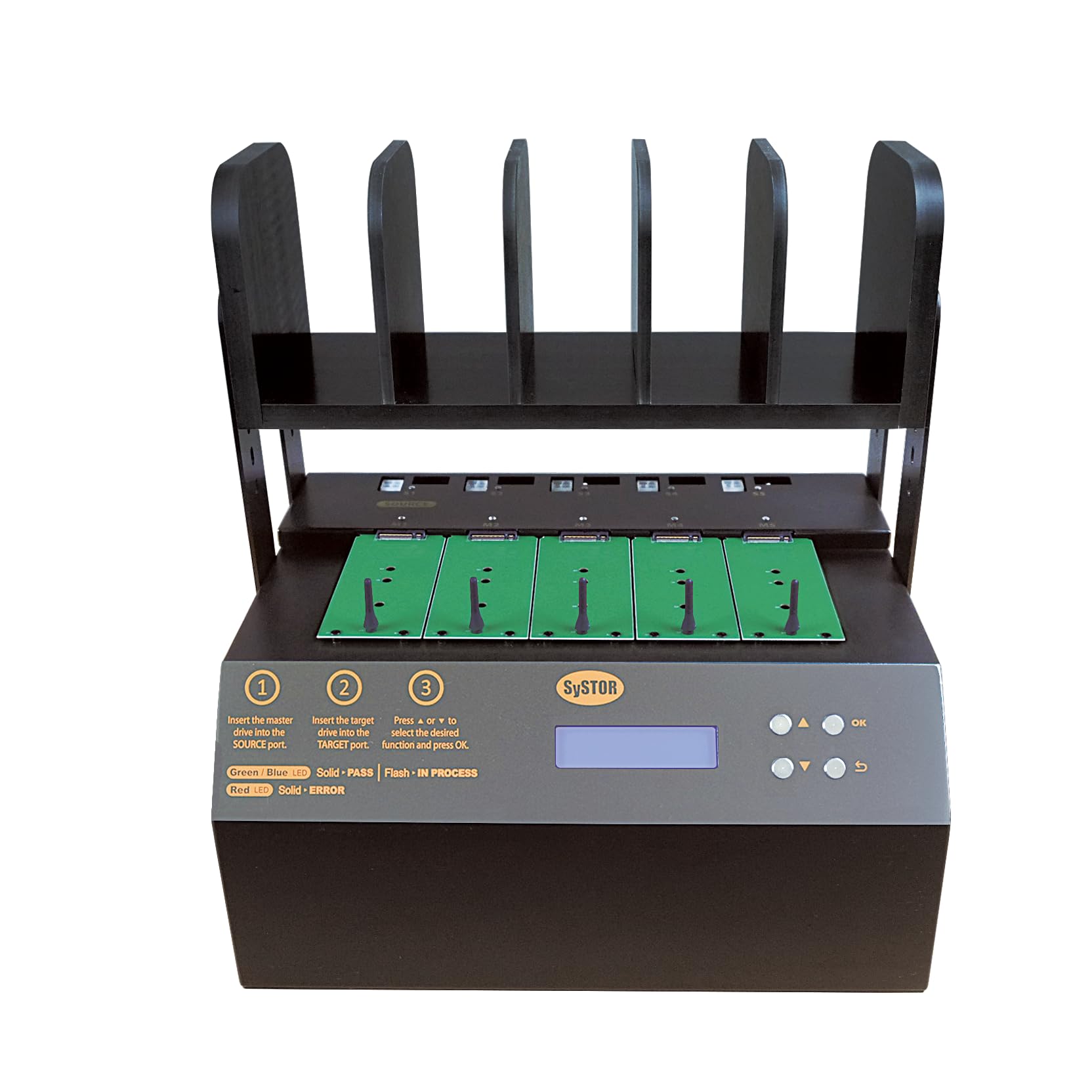 Systor 1 to 4 M.2 SATA & M.2 NVMe Duplicator - 18GB/Min - SYSNVME-YL03PRO04 | St