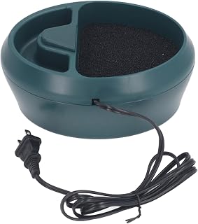 Reptile Waterfall Drinking Fountain with Feeding Trough, Quiet and Energy Efficient, Automatic Water Circulation, Dark Green Appearance, for Reptile Water Dispenser