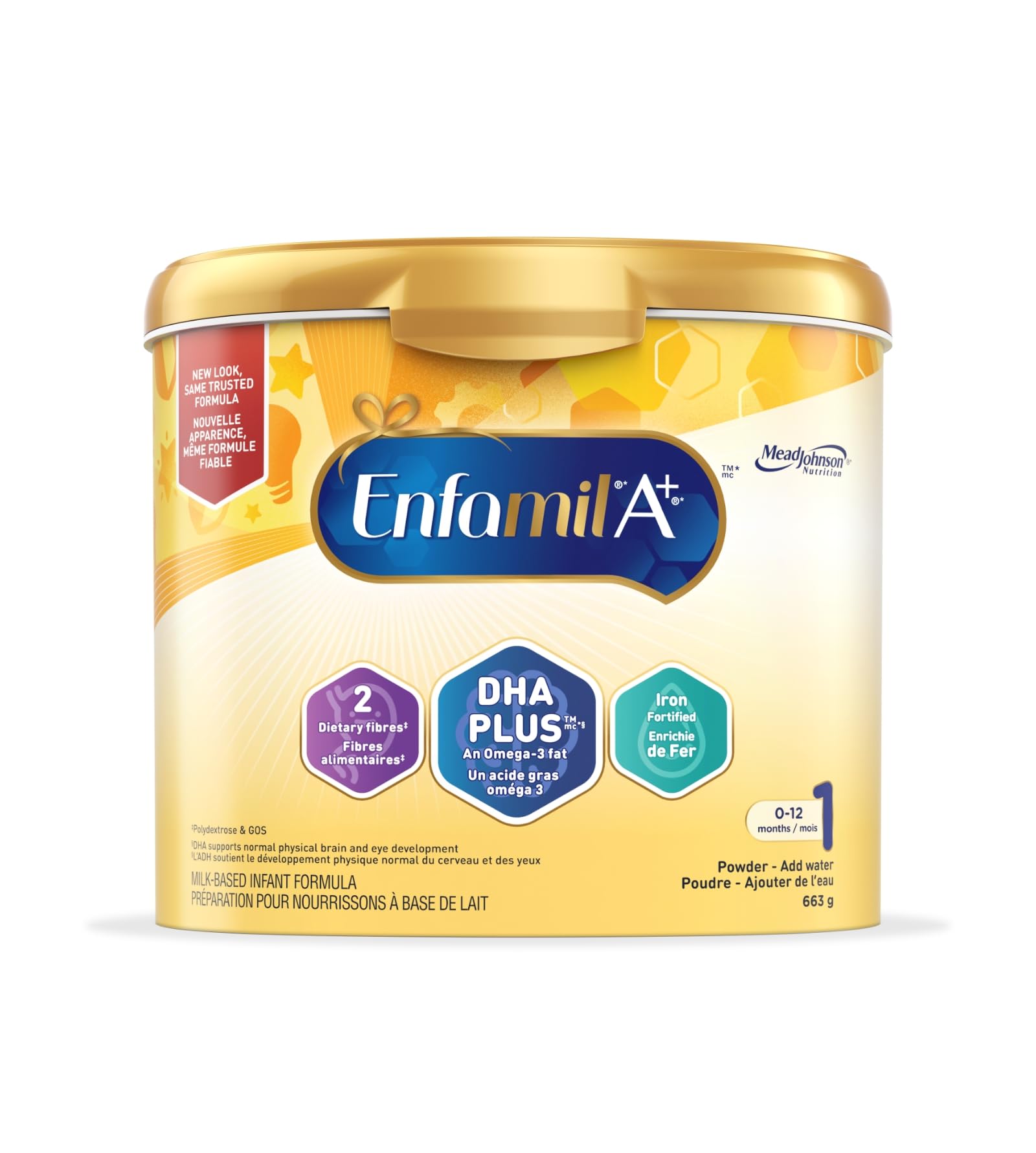 Enfamil A+, Baby Formula, Powder Tub, DHA (a type of Omega-3 fat) to help suppor