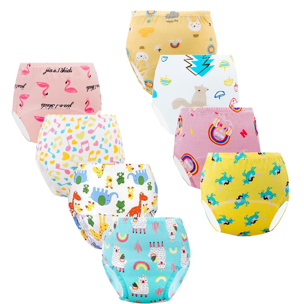 Potty Training Underwear for Girls, 8 Packs Toddler Learning Pants | 2-3T, Cotto