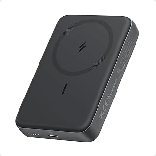 Anker Zolo Magnetic Power Bank,10,000mAh Magsafe Portable Charger | Compact Wireless Battery Pack with 30W Max Fast Charging, Skin-Friendly and Durable Design for Travel