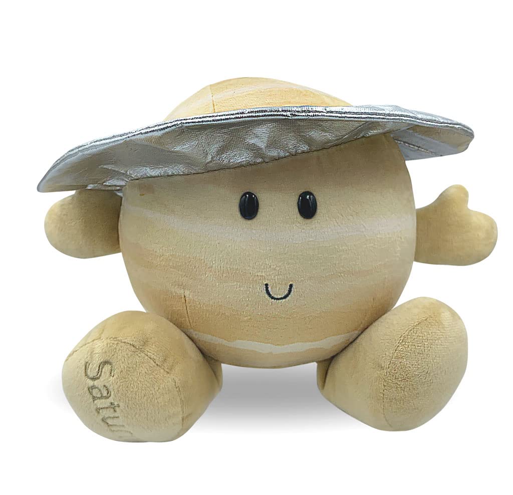Celestial Buddies Saturn Buddy | 10" Soft Stuffed Plush, Embroidered Features, F