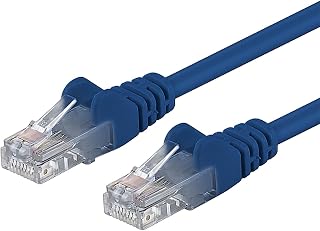 PremiumCord CAT 5e UTP Patch Cable, 1Gbit/s, Ethernet Cable, LAN, RJ45 Connectors, Flexible and Robust, AWG 26/7, Conductors 100% CU, Blue, 2 m