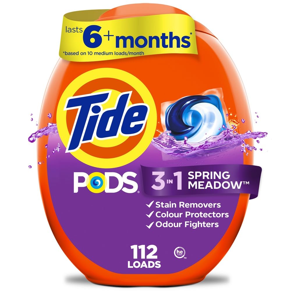Tide PODS Laundry Detergent Pacs, 3-in-1 Stain Remover, Odor Fighter, Color Prot