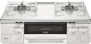 Rinnai ETS65AWK38R3GA-WR Gas Stove, HOWARO C PLUS (Official Store Limited), White Stove, Waterless, Double-Sided Grill, Cocot Plate Included