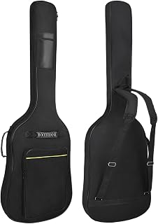 HOHIYO Bass Guitar Case Size 39 Inch Bass Guitar Bag 8MM Padding Padded Soft Electric Bass Case, Electric Bass Gig Bag Backpack with Neck Strap and Pockets Black
