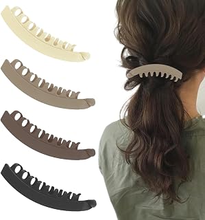 4 Pieces Banana Clips for Thick and Medium Hair Large Combs Banana Clips Strong Grip Hair Clips Non Slip Hair Clips for Women Girls Women