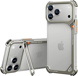 OATSBASF 9 Case for iPhone 17 Pro Bumper Case Metal | Aluminum Frame Slim Fit No Back Design, Compatible with MagSafe, Shockproof Protection, Minimalist Frameless Phone Case