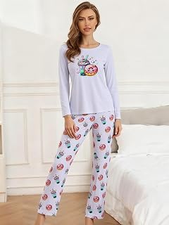 Pigiama da donna a maniche lunghe, due pezzi, set da salotto per le donne