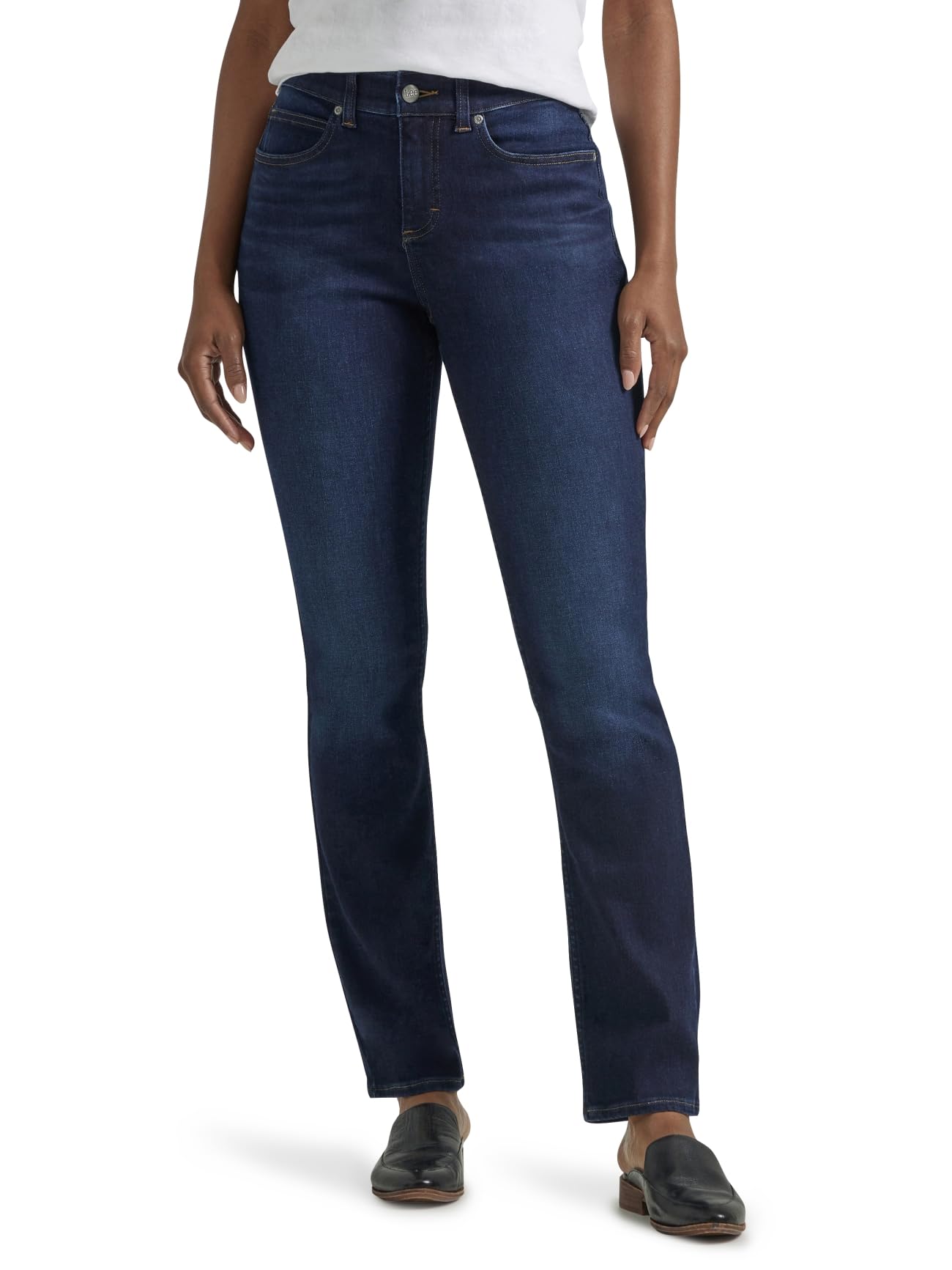 Lee Women's Ultra Lux Comfort Flex Motion Straight Leg, Main Thrill, 18