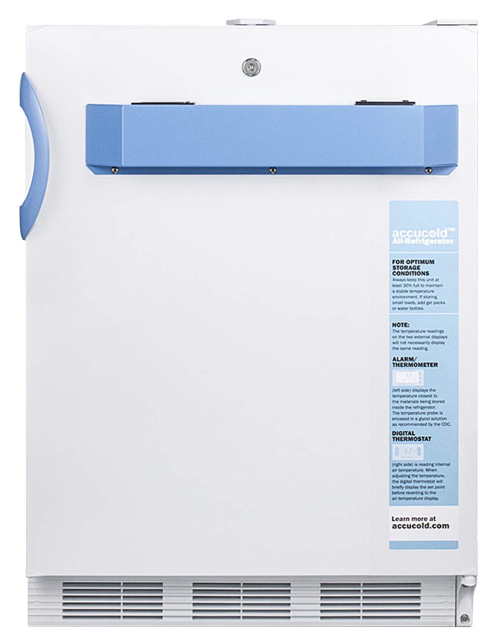 Summit Appliance FF7LWBIMED2ADA 24" Wide Built-In All-Refrigerator, ADA Com