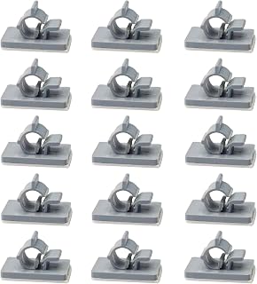 15PCS 1/4 Inch RO Tubing Holder Clips for Water Line, Self-Adhesive Cable Management Mounts for Water Filter and Under Sink Organization