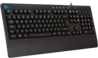 Logitech G G213 Prodigy Gaming Keyboard | LIGHTSYNC RGB Backlit Keys, Spill-Resistant, Customizable Keys, Dedicated Multi-Media Keys, QWERTY UK Layout - Black