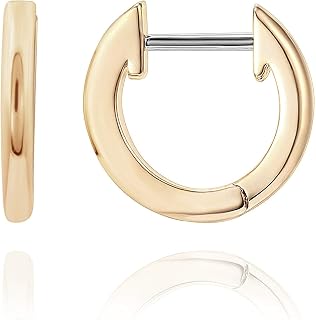 PAVOI Huggie Earrings for Women, 14K Gold Plated, Yellow Gold, Size 12