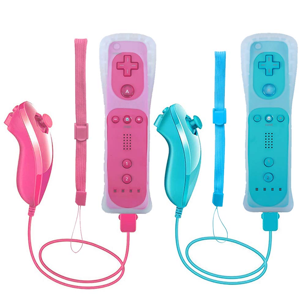 Tevodo Wii Remote Controller, 2 Packs Upgrade Wireless Controller Compatible wit