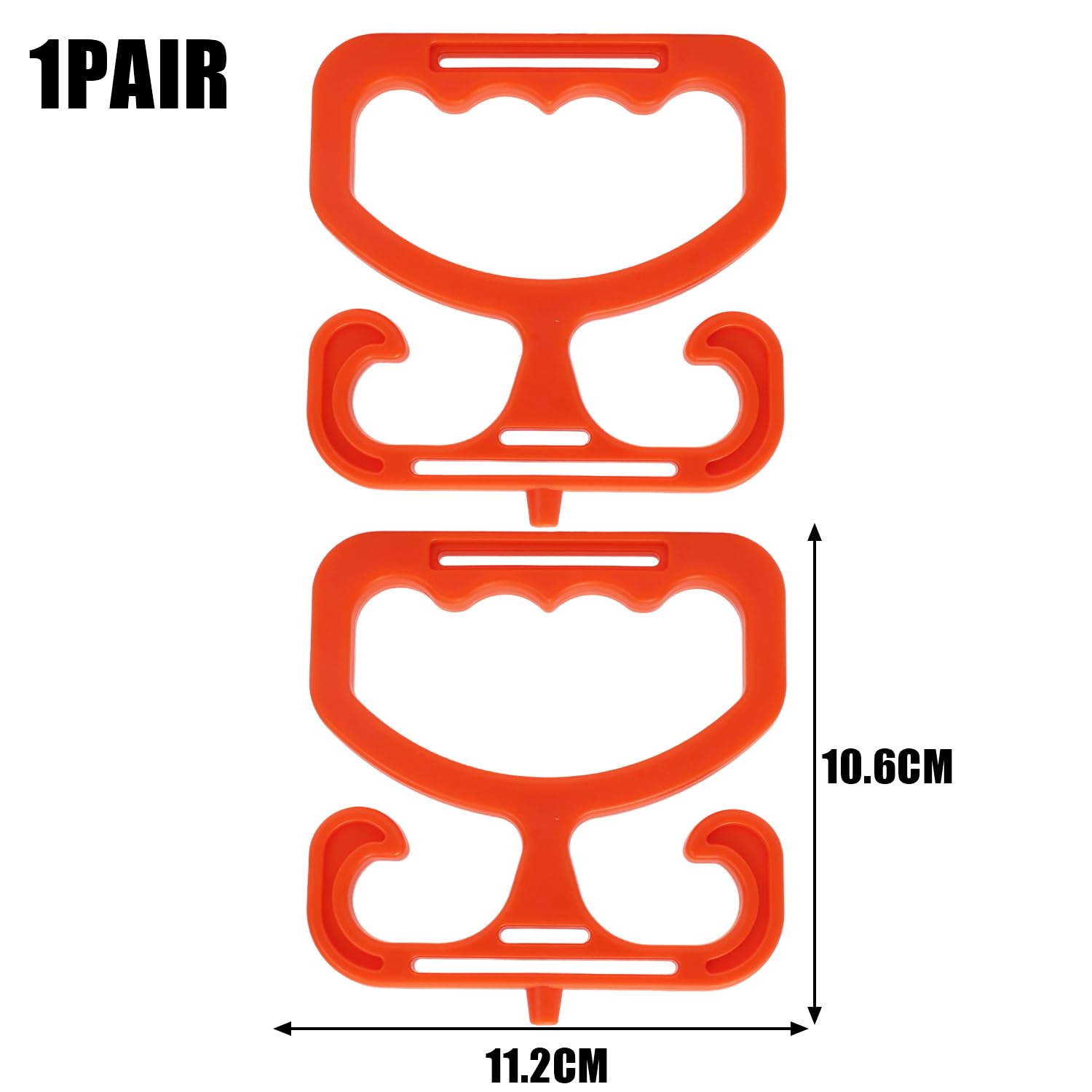 2Pcs Orange Grocery Bag Holder, Bag Carrier Handle Each Holds Up To 100lbs, Comf
