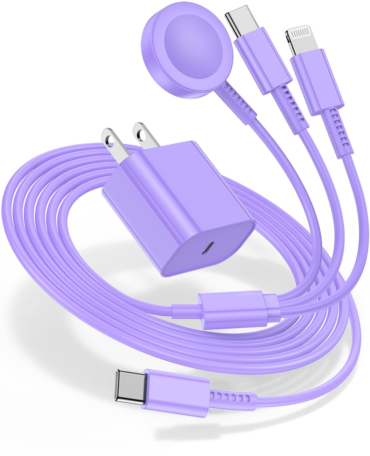 for Apple Watch Charger Fast Charging,3 in 1 Multi Chargers Cable with 20W USB C