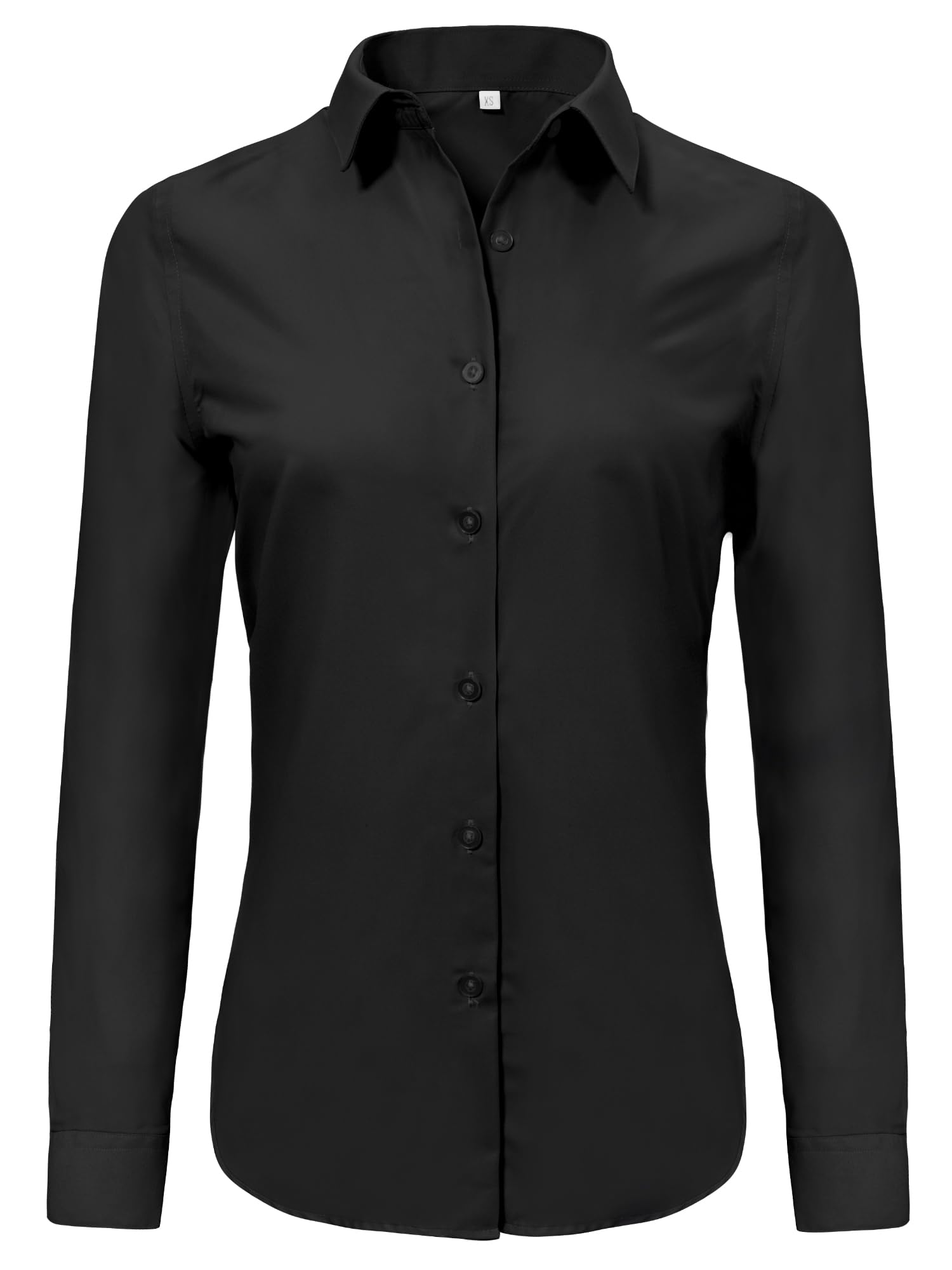 Ruisin Super Soft Wrinkle Free Button Down Shirts for Women Solid Long Sleeve St