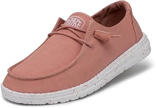 HEYDUDE Wendy Slub Canvas Women's Pink Shoes