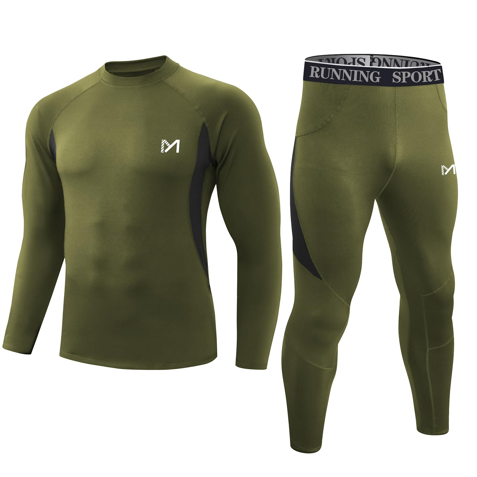 Men's Thermal Underwear Set Fleece Inner Functional Underwear Winter Warm Breath