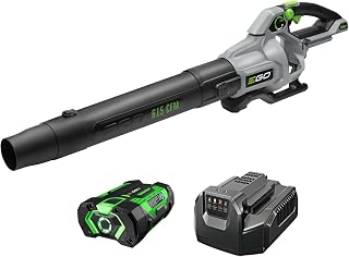 EGO POWER+ Cordless Electric Leaf Blower, 615 CFM, With Battery - LB6151 | Clean up in the yard and after mowing – includes EGO 56V 2.5Ah battery and charger – battery compatible with 100+ EGO tools