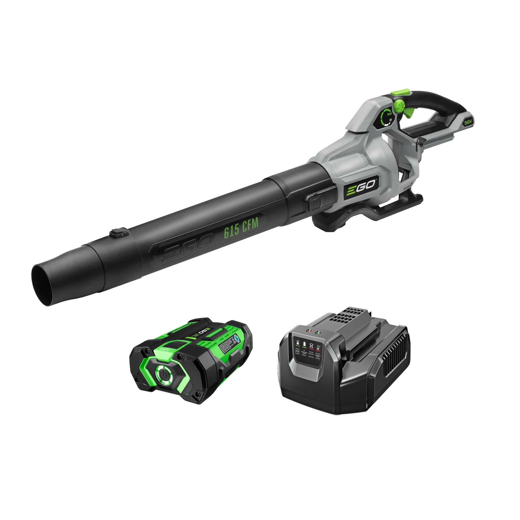EGO POWER+ Cordless Electric Leaf Blower, 615 CFM, With Battery - LB6151 | Clean