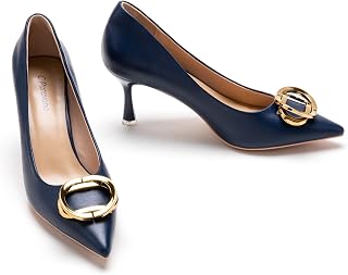 C.Paravano Women's Pumps | Kitten Heels | Pointed Toe | Low Heel | Dressy