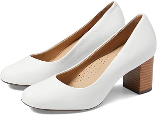 Marc Joseph New York Midtown Women's Leather Pumps Made in Brazil, Soft White Nappa Leather, 37.5 EU