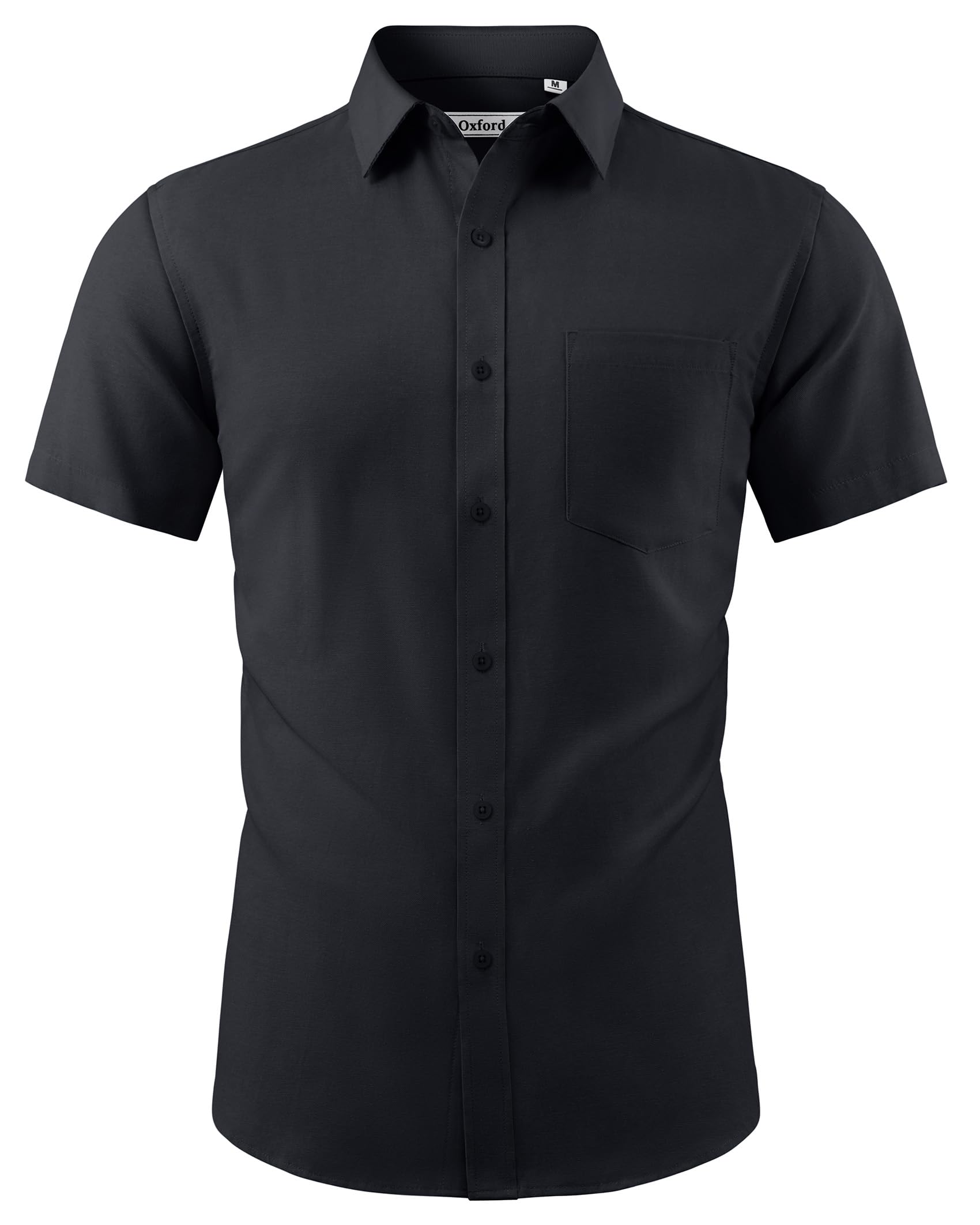 J.VER Chemise d'été décontractée à manches courtes pour homme avec poche