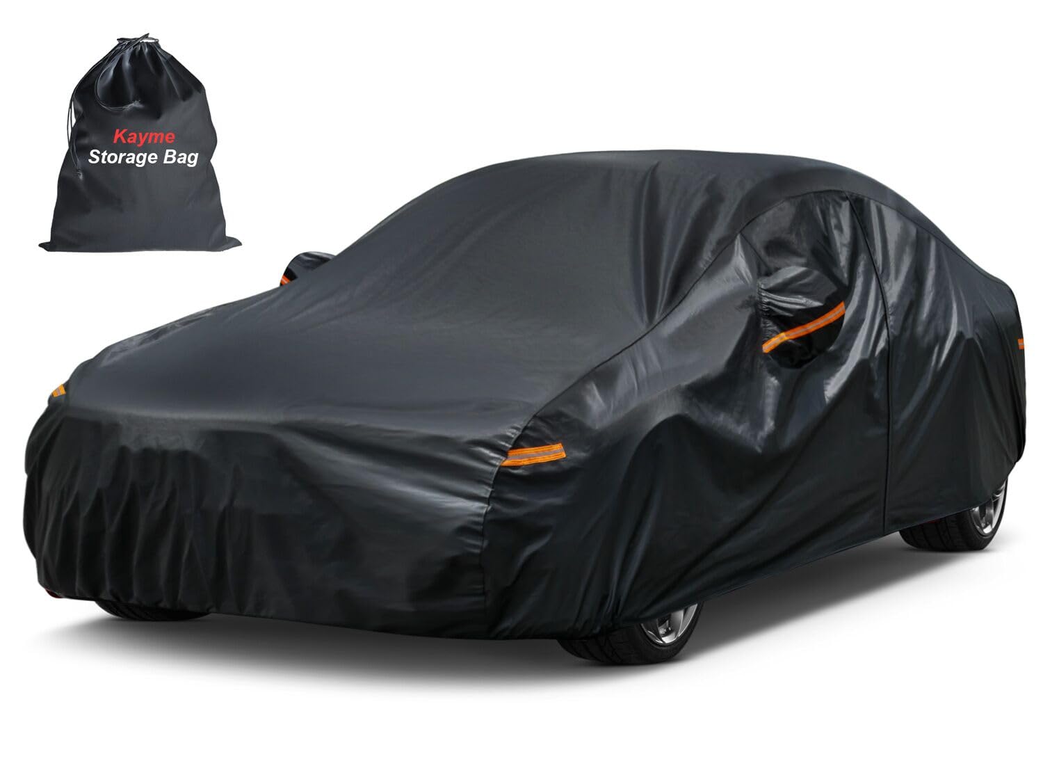 Kayme 7 Layers Car Cover Waterproof Breathable, Outdoor Full Cover Rain Sun UV D