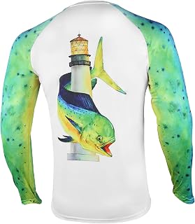 Palmyth Fishing Shirt for Men Long Sleeve Sun Protection UV UPF 50+ T-Shirts with Pocket