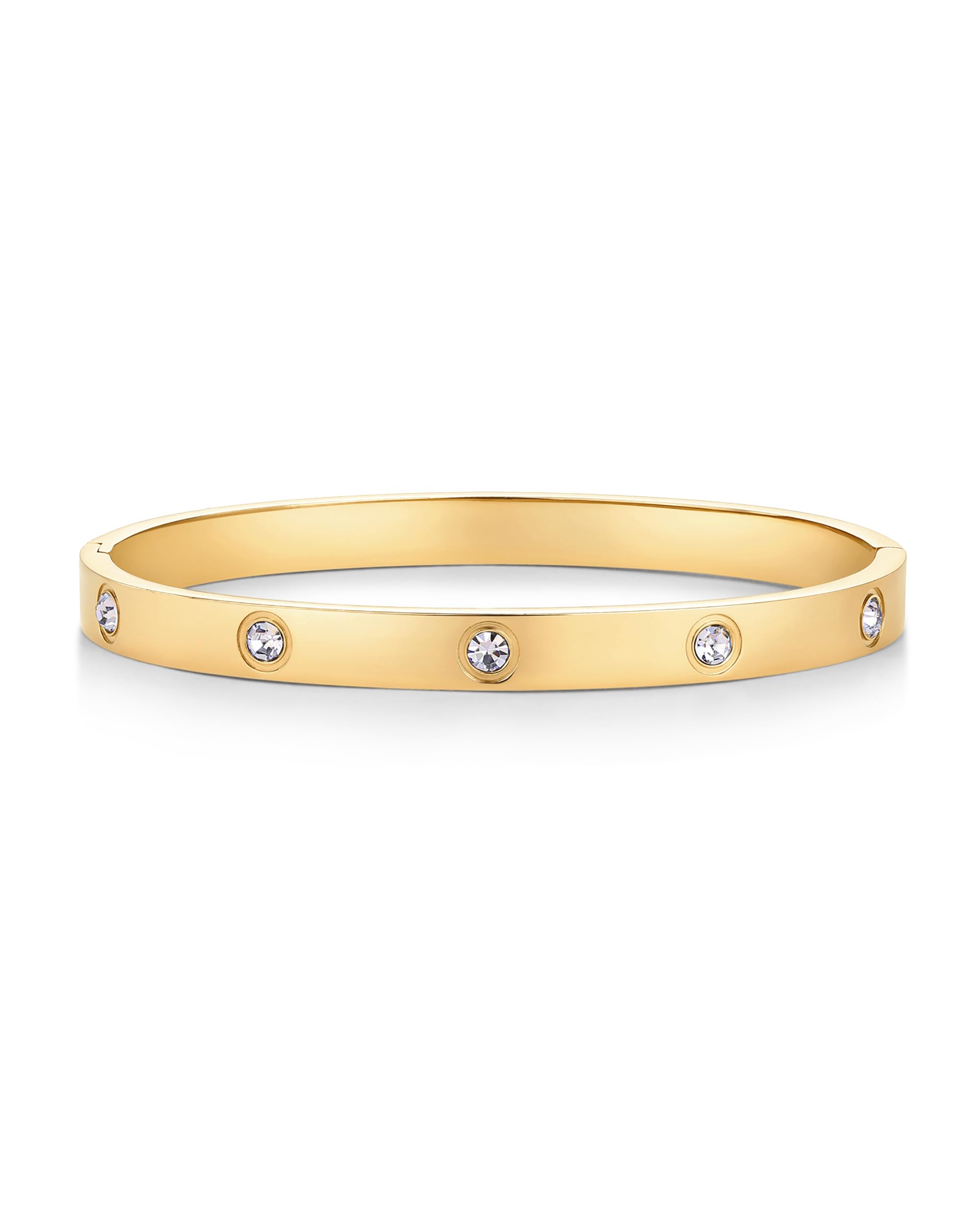 PAVOI Waterproof Bracelet for Women, 14K Gold Plated Bangle Cubic Zirconia