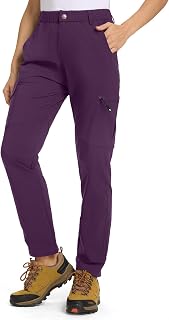 TBMPOY Ladies Lightweight Water Resistant Quick Dry Cargo Pants Fishing Camping Travel Work Trousers with 6 Pockets