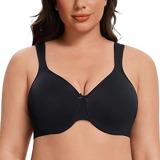 MELENECA Women's Plus Size Full Coverage Underwire Minimizer Seamless Bra