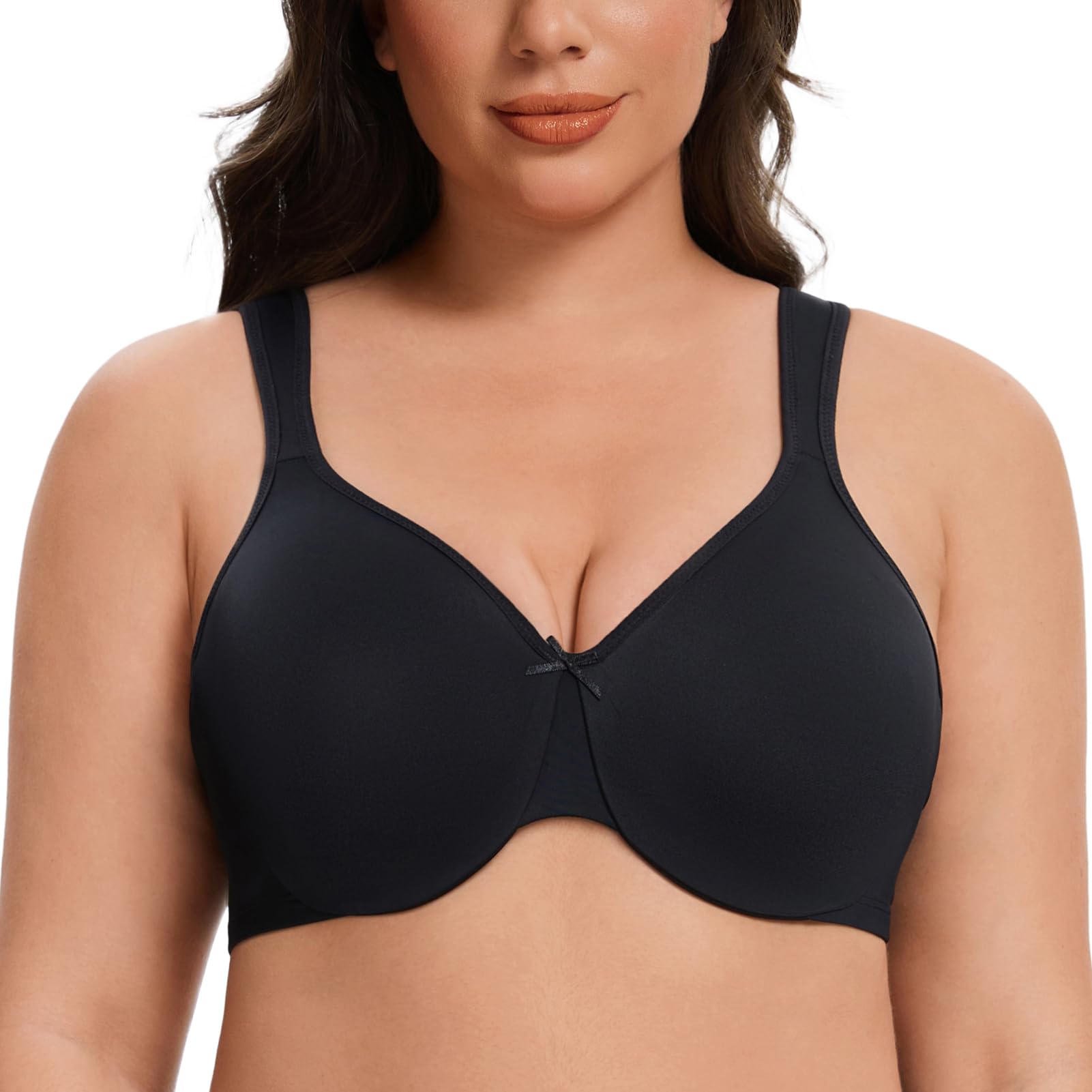 MELENECA Women's Plus Size Full Coverage Underwire Minimizer Seamless Bra