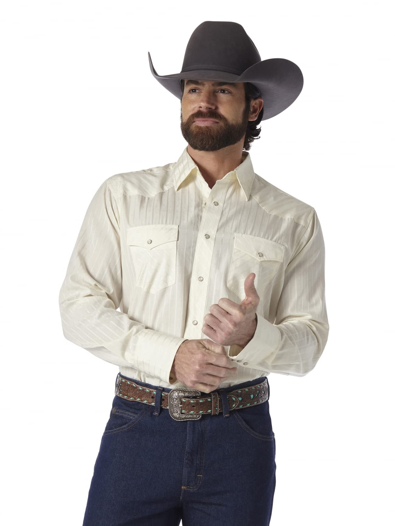 Wrangler - Shirt Men - Regular Fit - Western Shirt - Buffalo Indigo