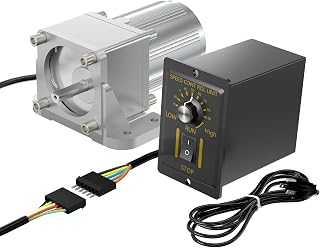 Bemonoc High Torque 6W AC Motor 110V 50/60HZ Low Speed 7.5Rpm, Small Electric Reducer Motor with AC Speed Controller CW CCW, Bracket for Printing Industry