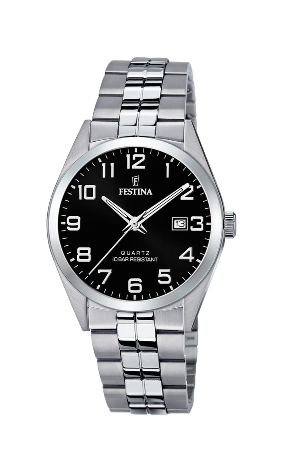 Festina Reloj Hombre Analógico de Acero Inoxidable 316l Plateado - Movimiento de
