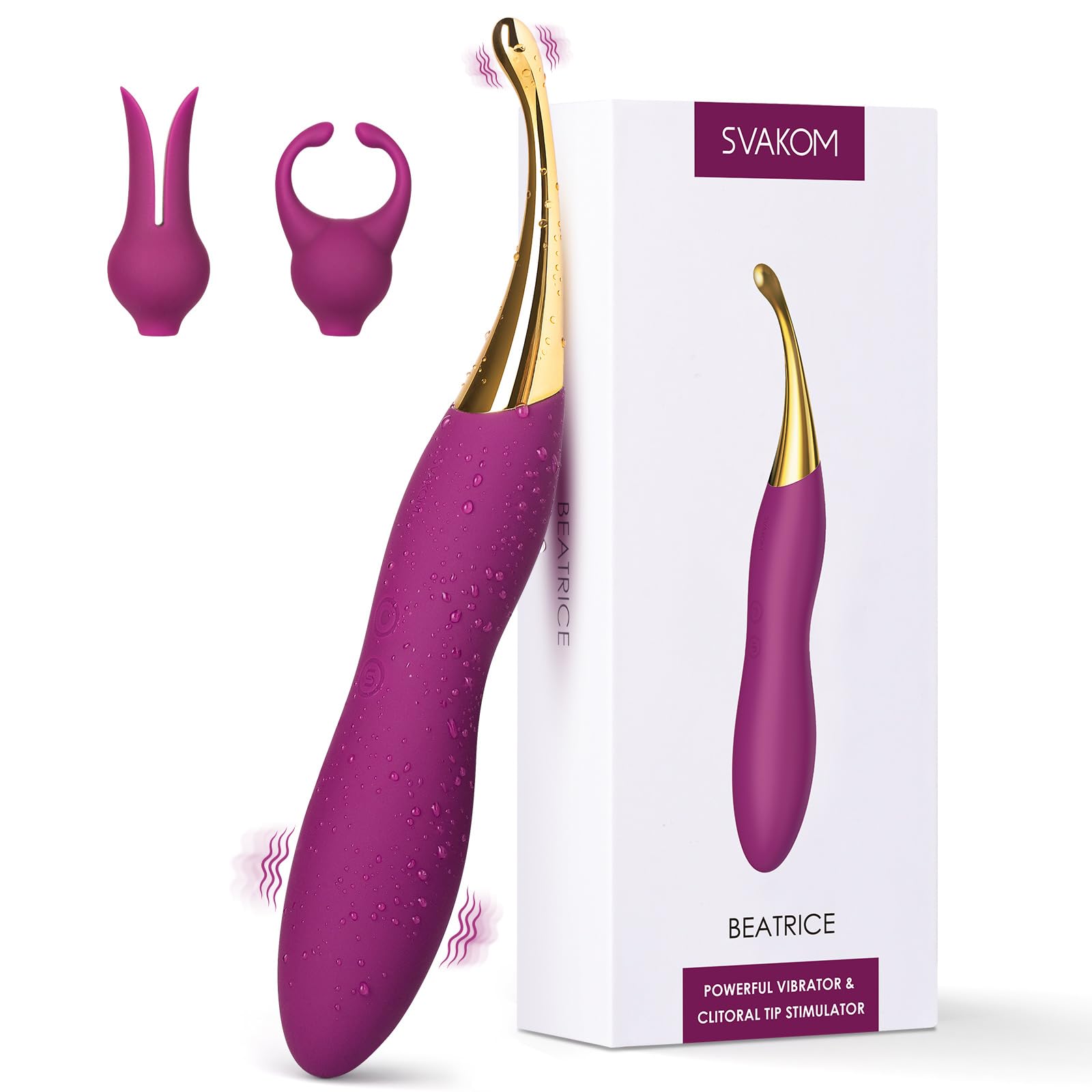 SVAKOM Clitoral Vibrator Squirting Dildo Sex Toys with 2 Silicone Heads | Female