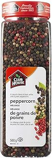 Club House Herbs & Spices, Peppercorn Mélange, 580 g | Bold, Peppery Peppercorn Mélange Flavour for Soups, Sauces, Stews, and Everyday Cooking