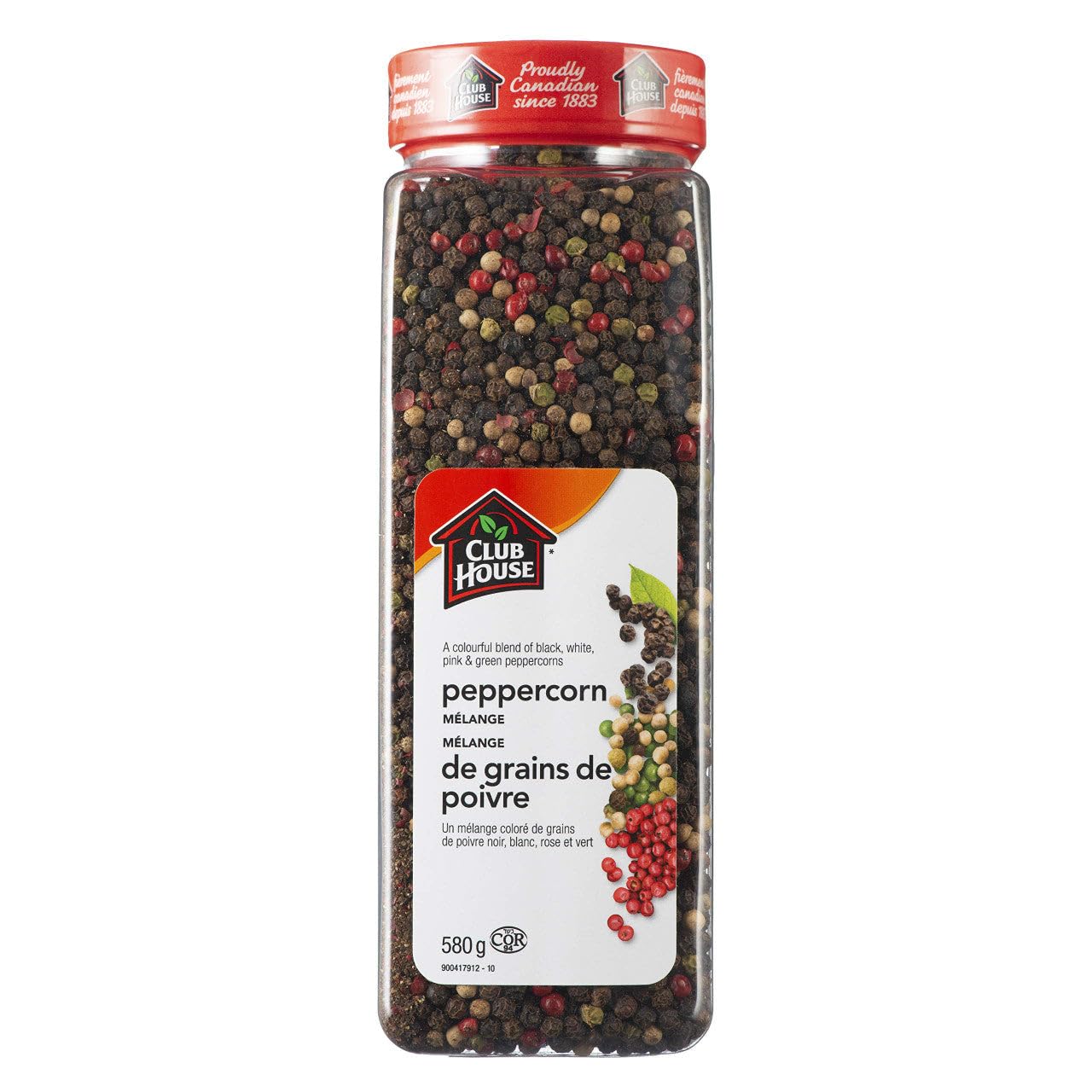 Club House Herbs & Spices, Peppercorn Mélange, 580 g | Bold, Peppery Peppercorn 